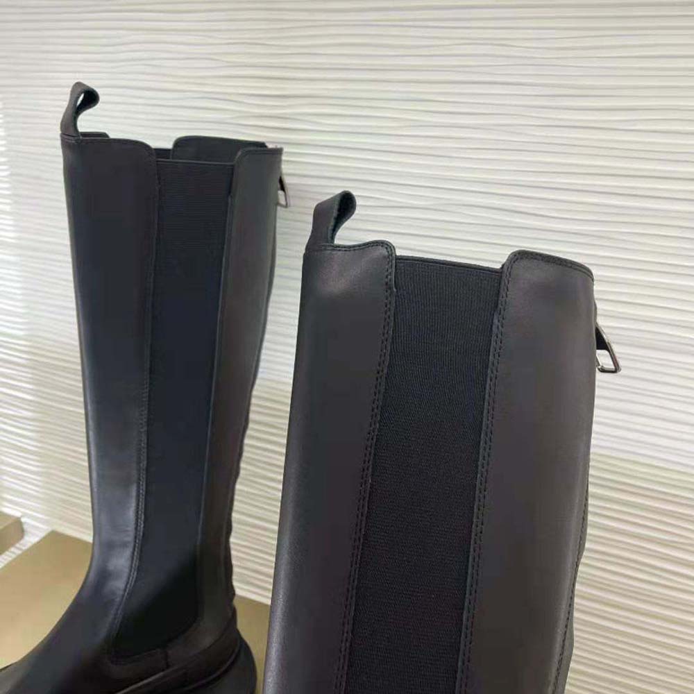 Alexander Mcqueen Women Tread Slick Knee High Boot in Black - image 8