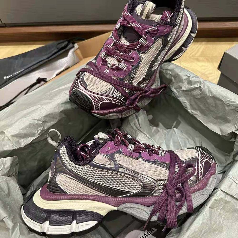 Balenciaga Women 3XL Sneaker in Purple and Grey Mesh and Polyurethane - image 6