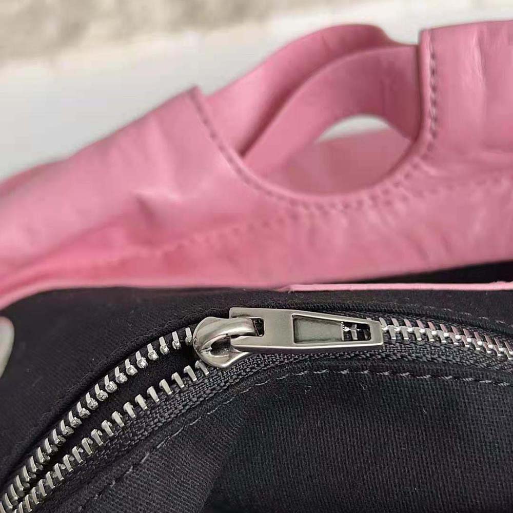 Balenciaga Women Crush Small Tote Bag in Pink Crushed Calfskin - image 8