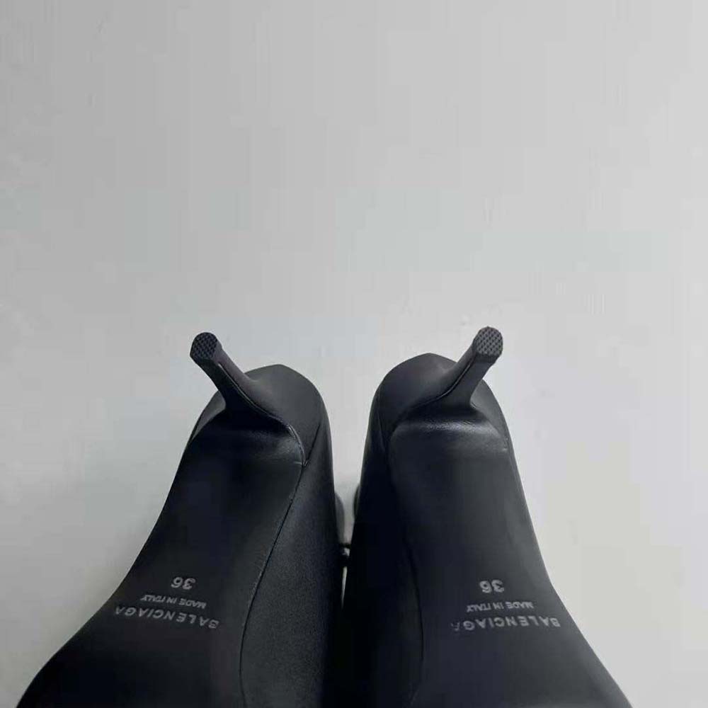 Balenciaga Women Witch 110mm Bootie in Black Shiny Soft Sheepskin - image 10