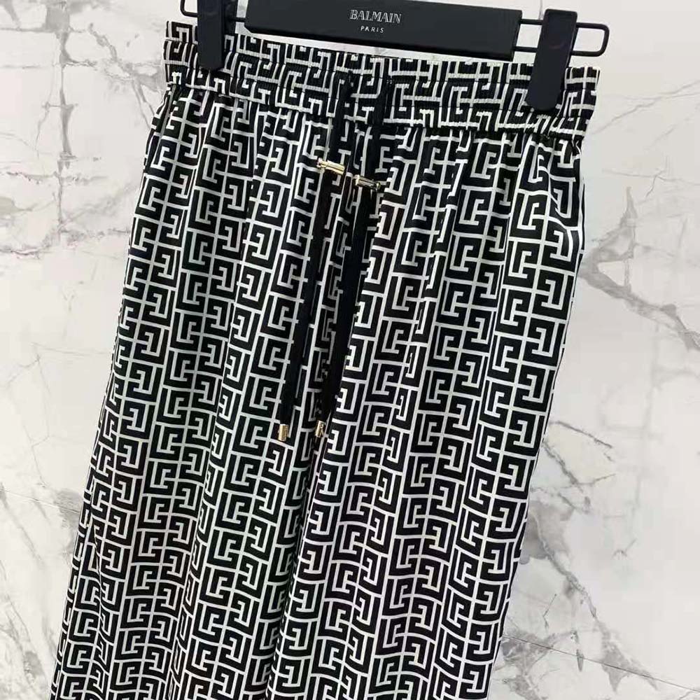 Balmain Women Monogrammed Flowing Trousers - image 5