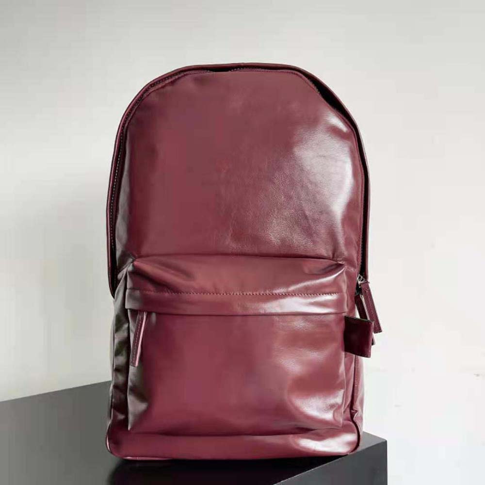 Close-up of matte gunmetal hardware on Bottega Veneta Men Medium Archetype Backpack