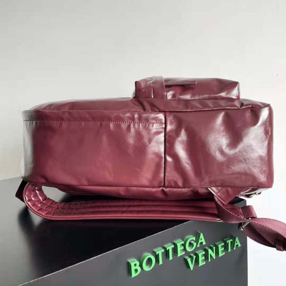 Bottega Veneta Men Medium Archetype Backpack Crafted from Supple Lambskin Leather-Maroon - image 4