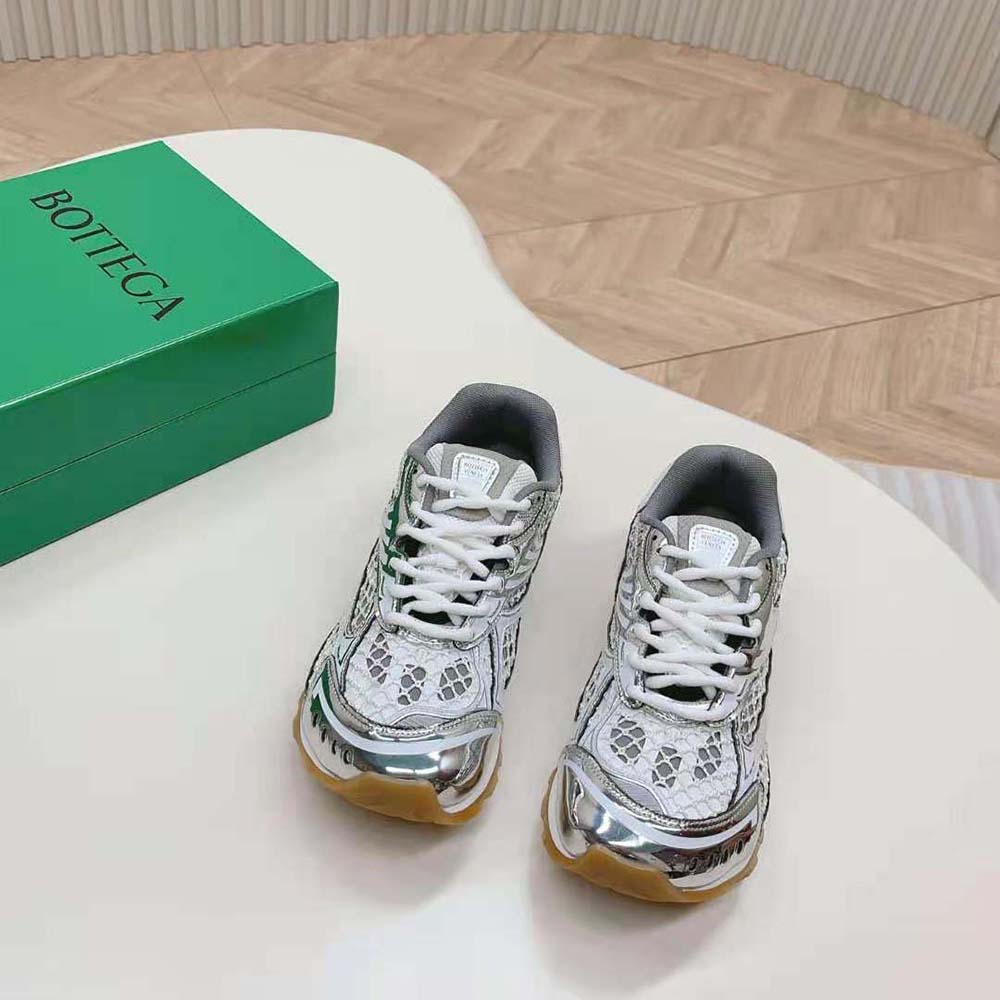 Bottega Veneta Unisex Technical Fabric Lace-up Orbit Sneaker-Green - image 4