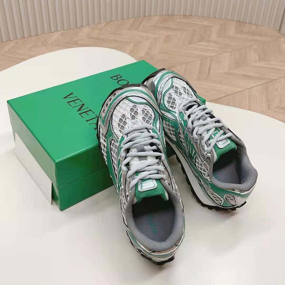 Bottega Veneta Unisex Technical Fabric Lace-up Orbit Sneaker-Green - image 7