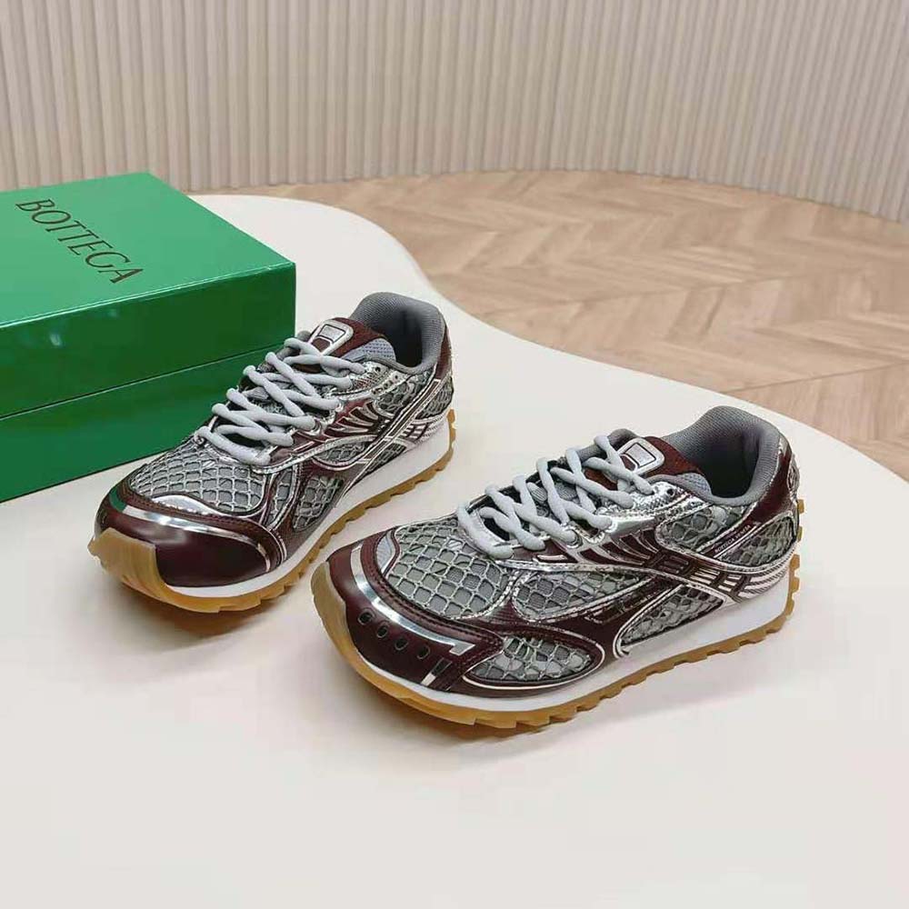 Bottega Veneta Unisex Technical Fabric Lace-up Orbit Sneaker-Maroon - image 4