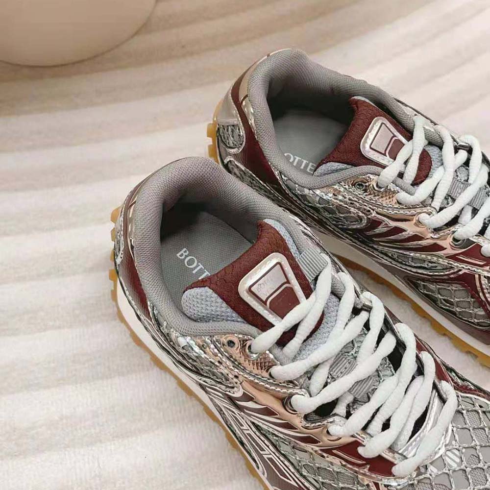 Bottega Veneta Unisex Technical Fabric Lace-up Orbit Sneaker-Maroon - image 7
