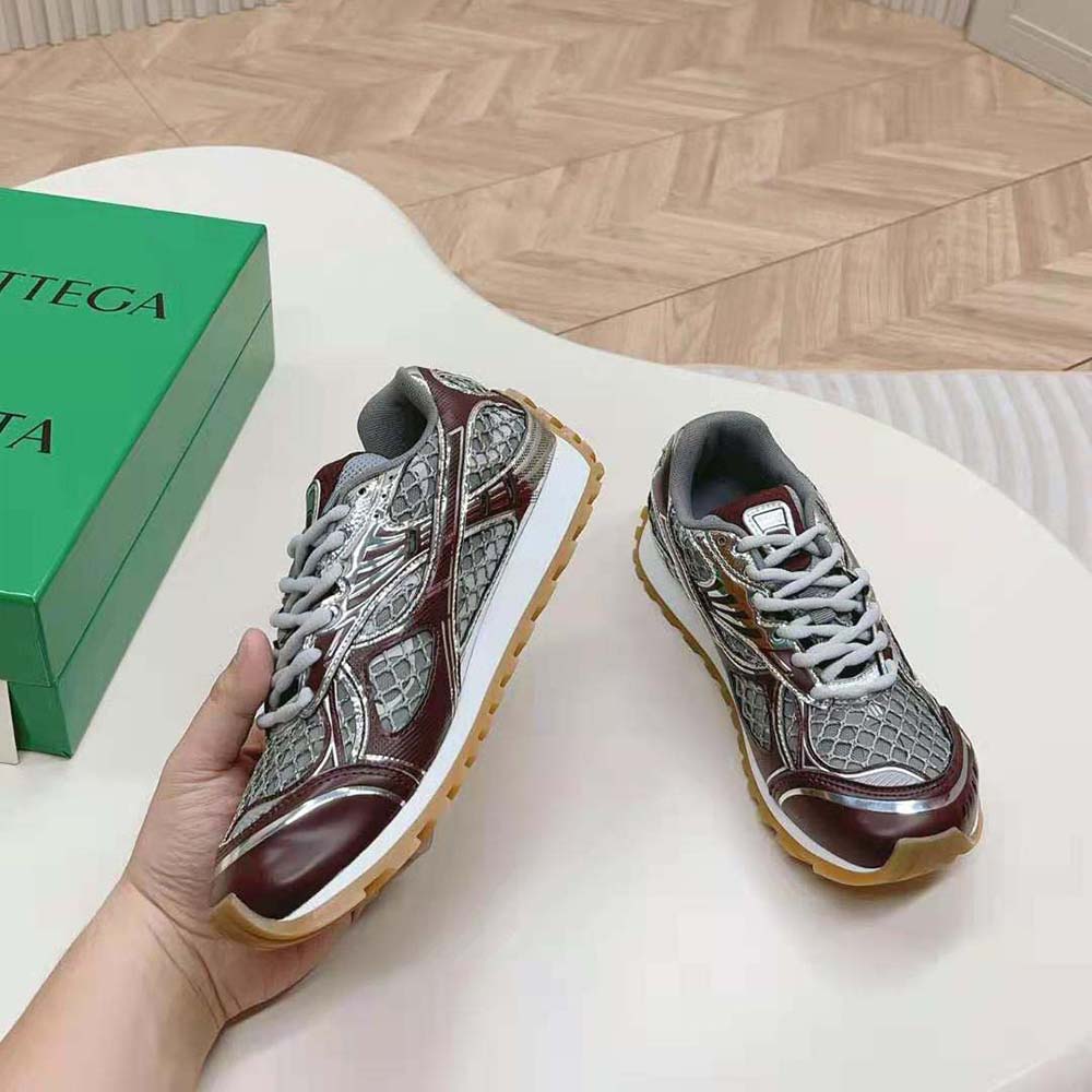 Bottega Veneta Unisex Technical Fabric Lace-up Orbit Sneaker-Maroon - image 6