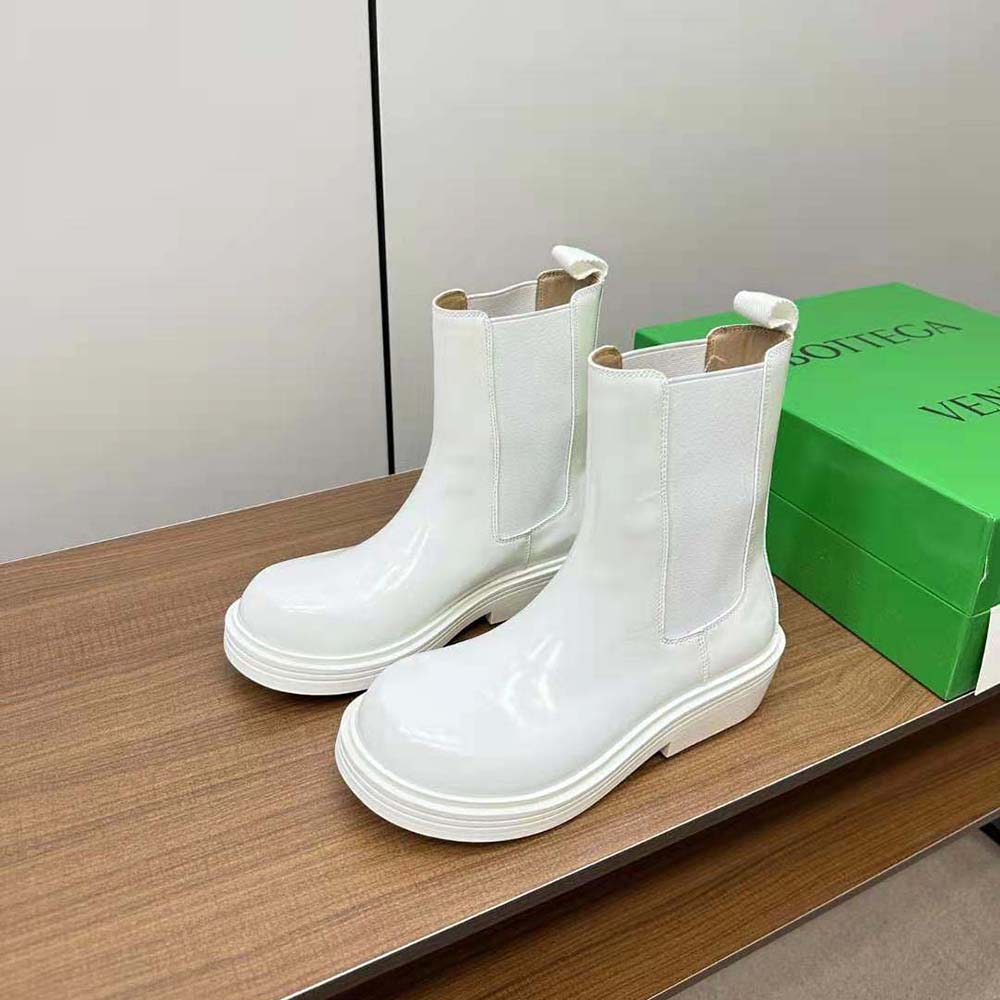 Bottega Veneta Women Fireman Chelsea Ankle Boot-White - image 4