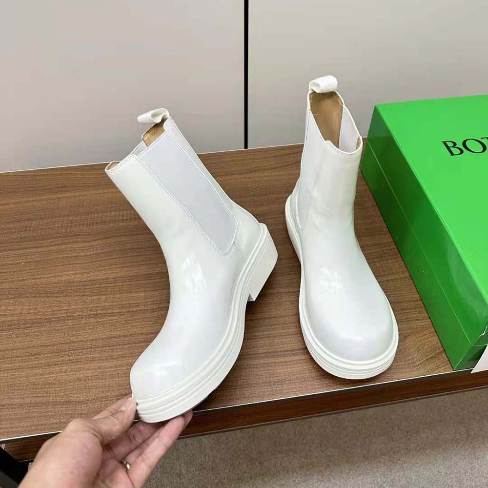 Bottega Veneta Women Fireman Chelsea Ankle Boot-White - image 5