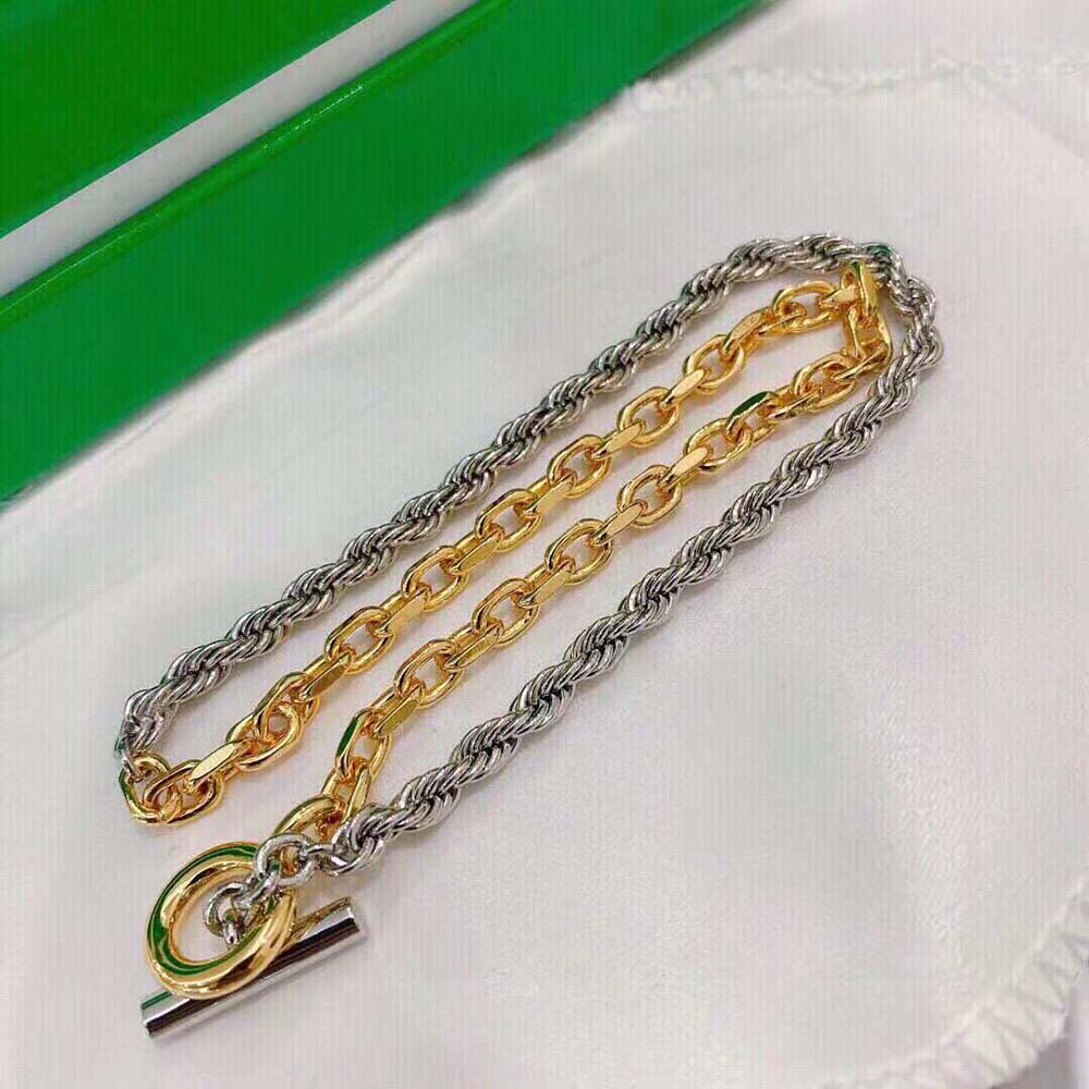 Bottega Veneta Women Key Chain Necklace with Sterling Silver and 18k Gold - image 4