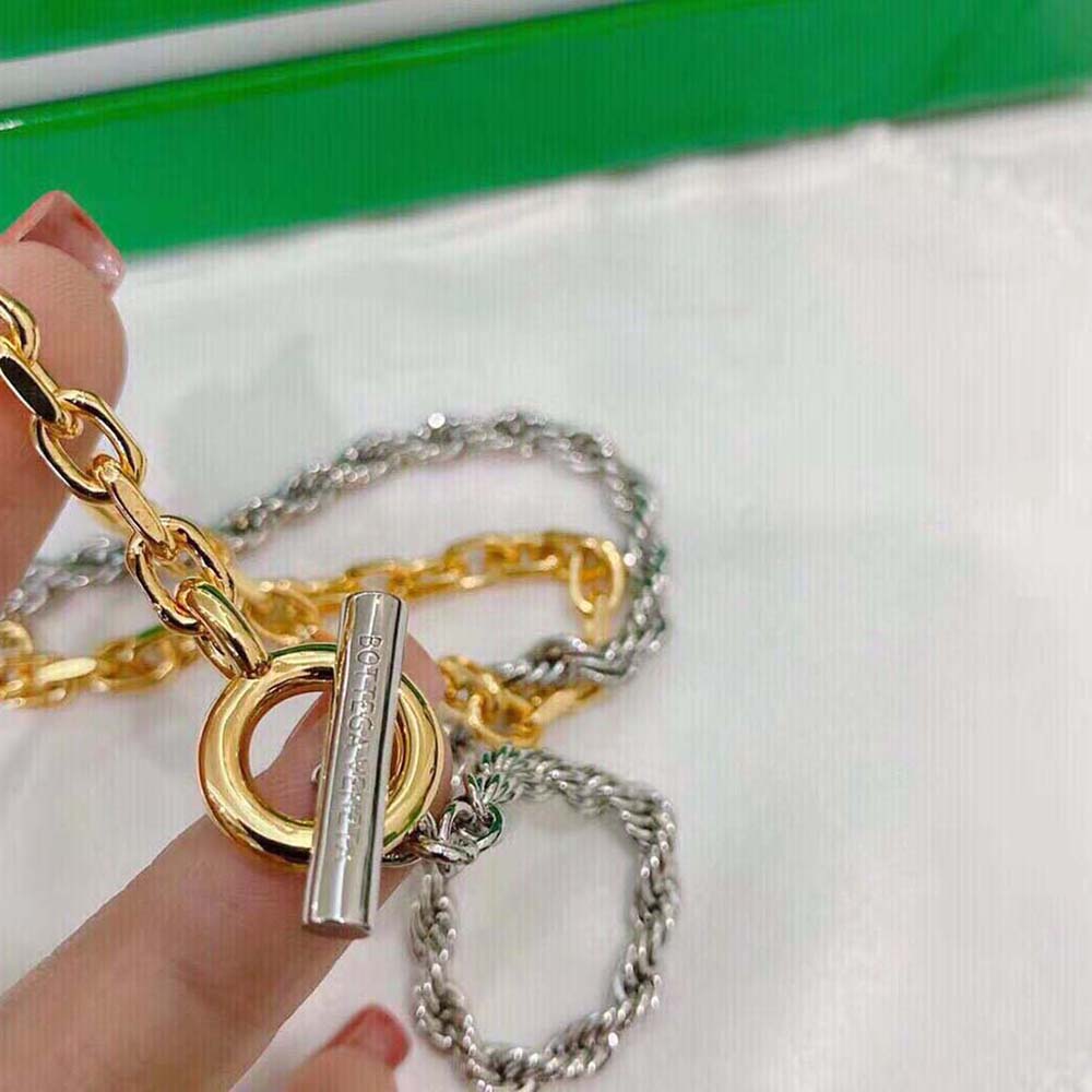 Bottega Veneta Women Key Chain Necklace with Sterling Silver and 18k Gold - image 6