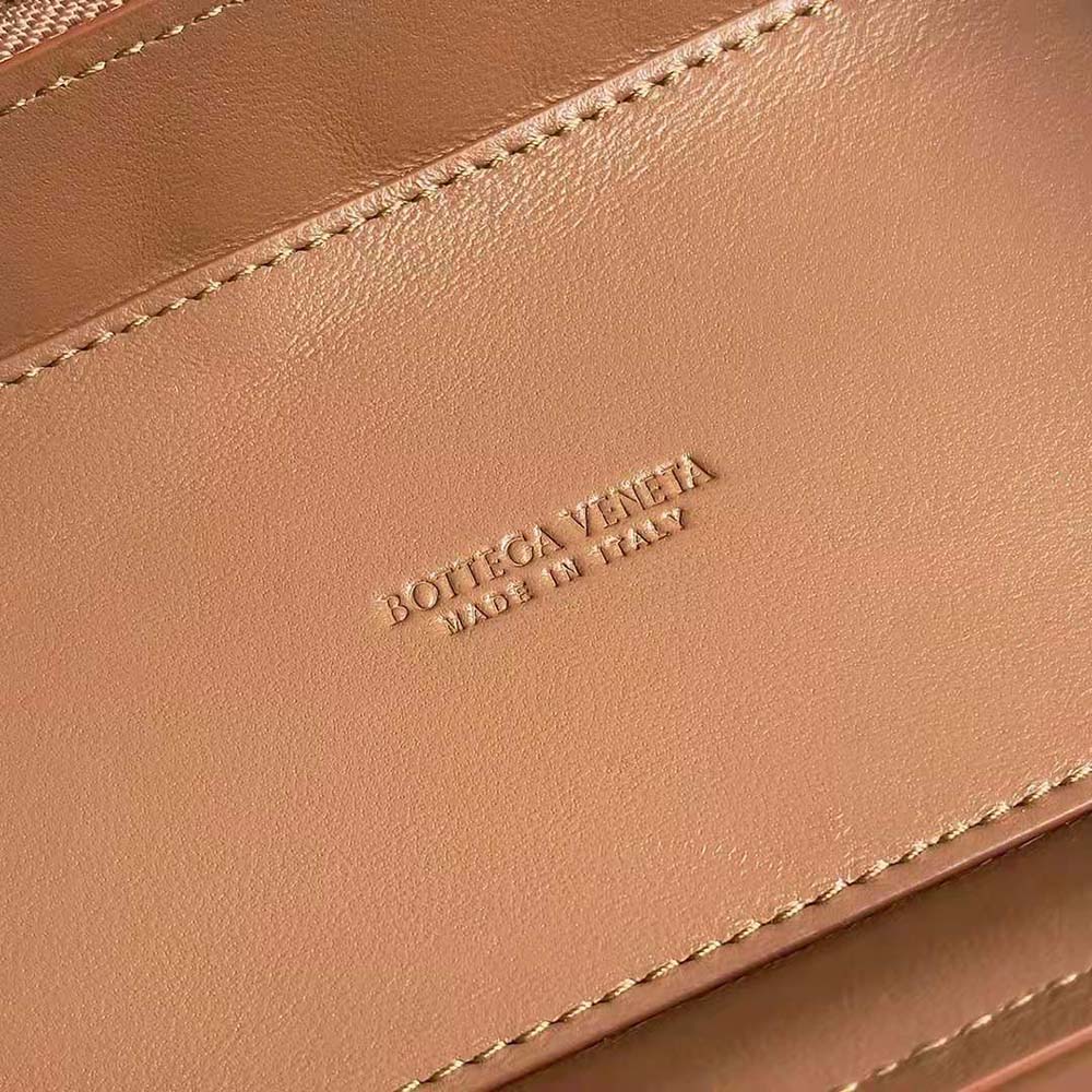 Bottega Veneta Women Mini Intrecciato Leather Vanity Case with Cross-Body Strap-Brown - image 10