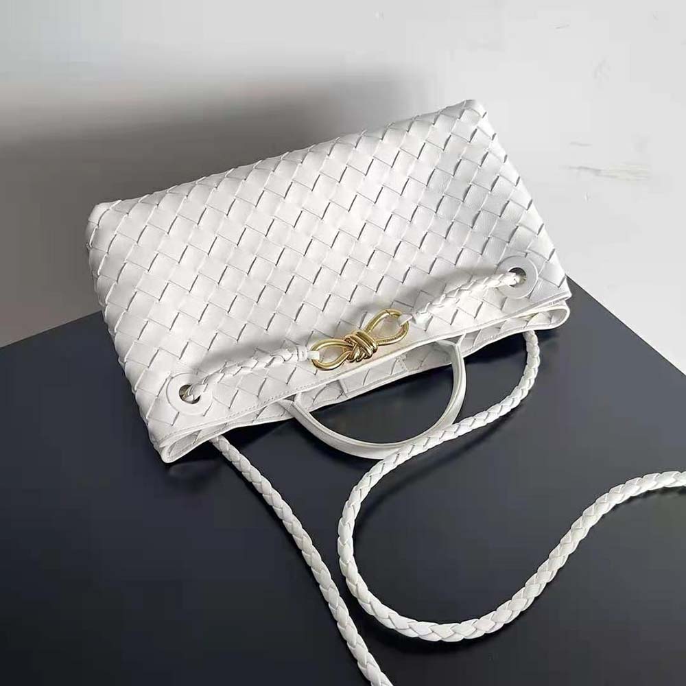 Bottega Veneta Women Small East/West Andiamo-White - image 5