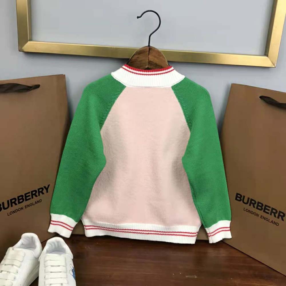 Burberry Girls’ Wool Bomber Jacket-Pink - image 6