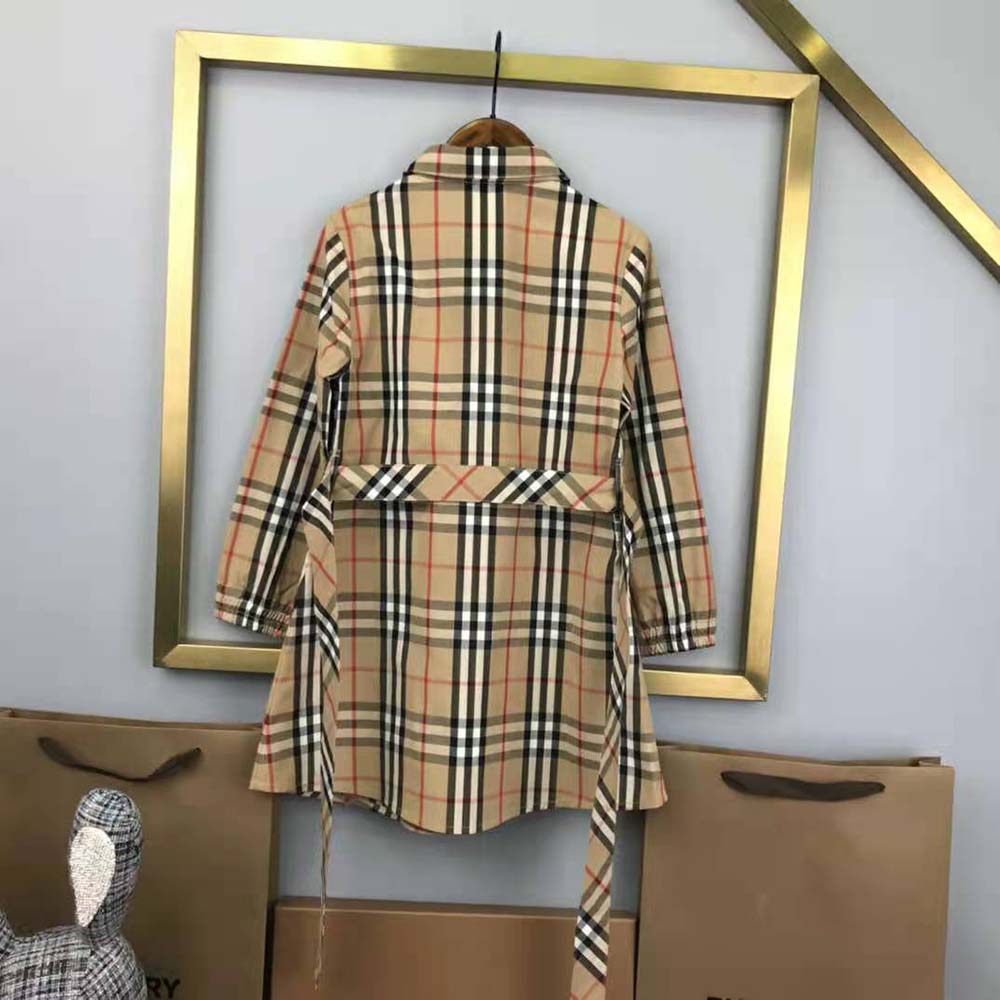 Burberry Kids’ Check Cotton Gabardine Reversible Car Coat - image 5