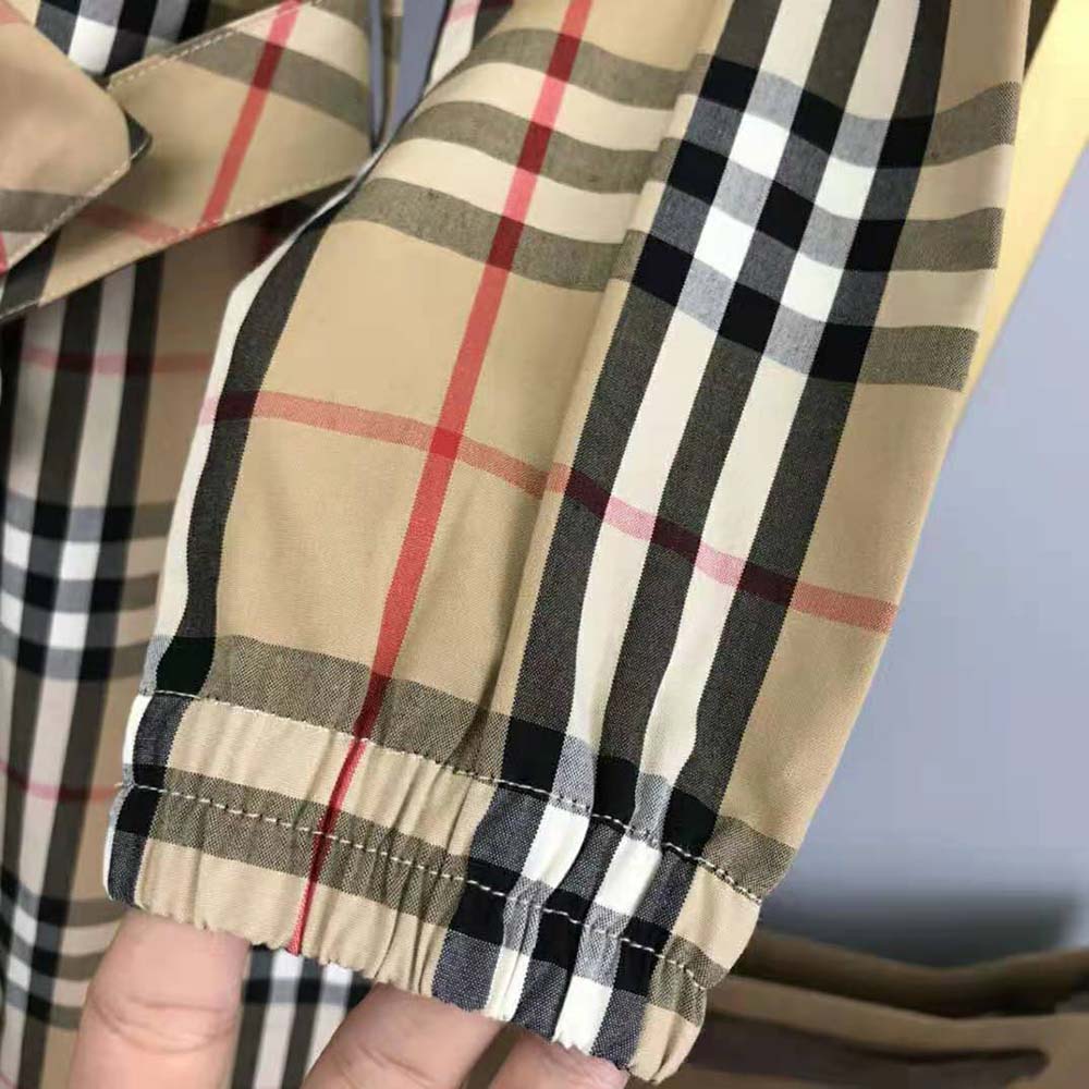 Burberry Kids’ Check Cotton Gabardine Reversible Car Coat - image 9