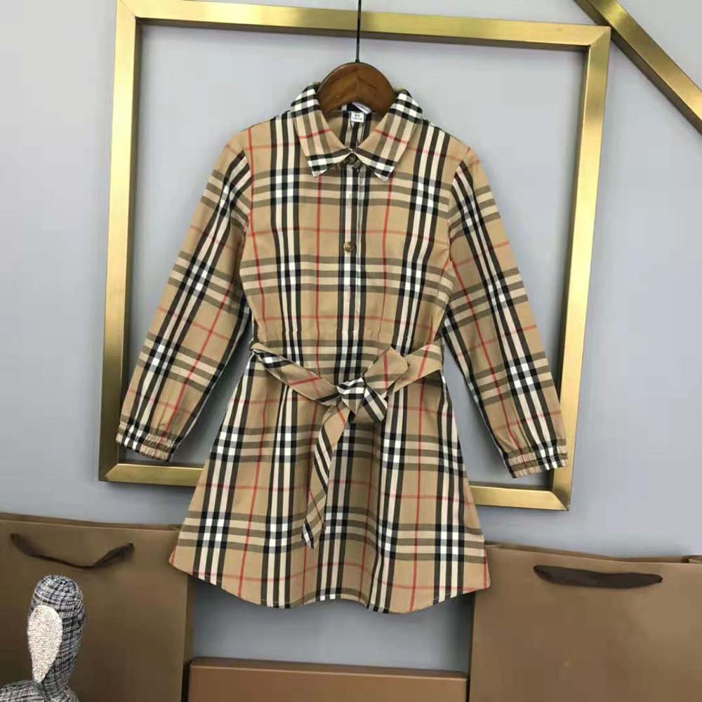Burberry Kids’ Check Cotton Gabardine Reversible Car Coat - image 4