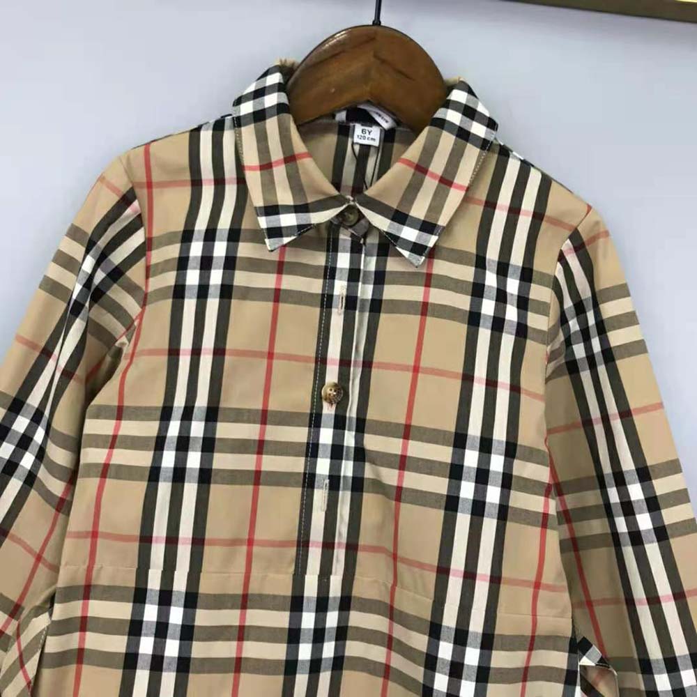 Burberry Kids’ Check Cotton Gabardine Reversible Car Coat - image 7