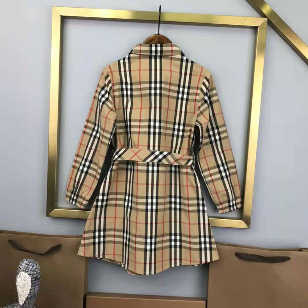 Burberry Kids’ Check Cotton Gabardine Reversible Car Coat - image 6