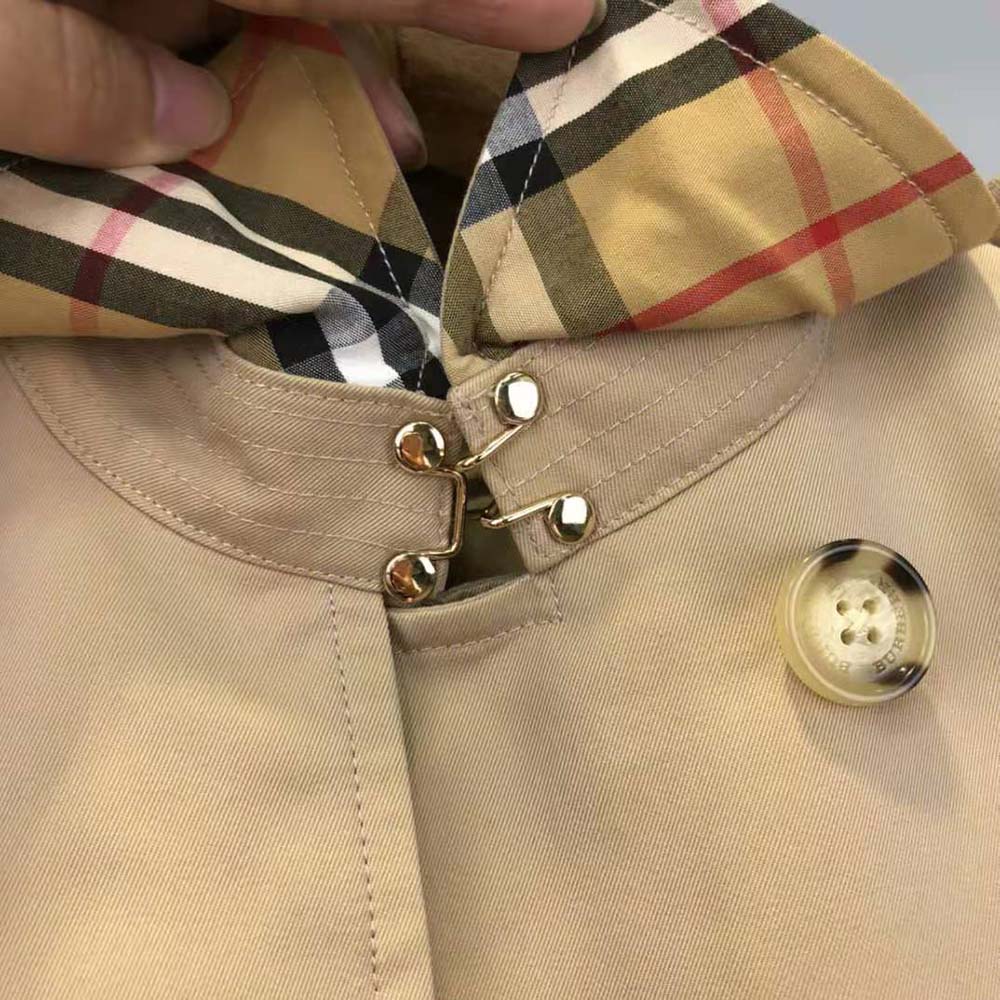 Burberry Kids’ Cotton Gabardine Trench Coat-Beige - image 7