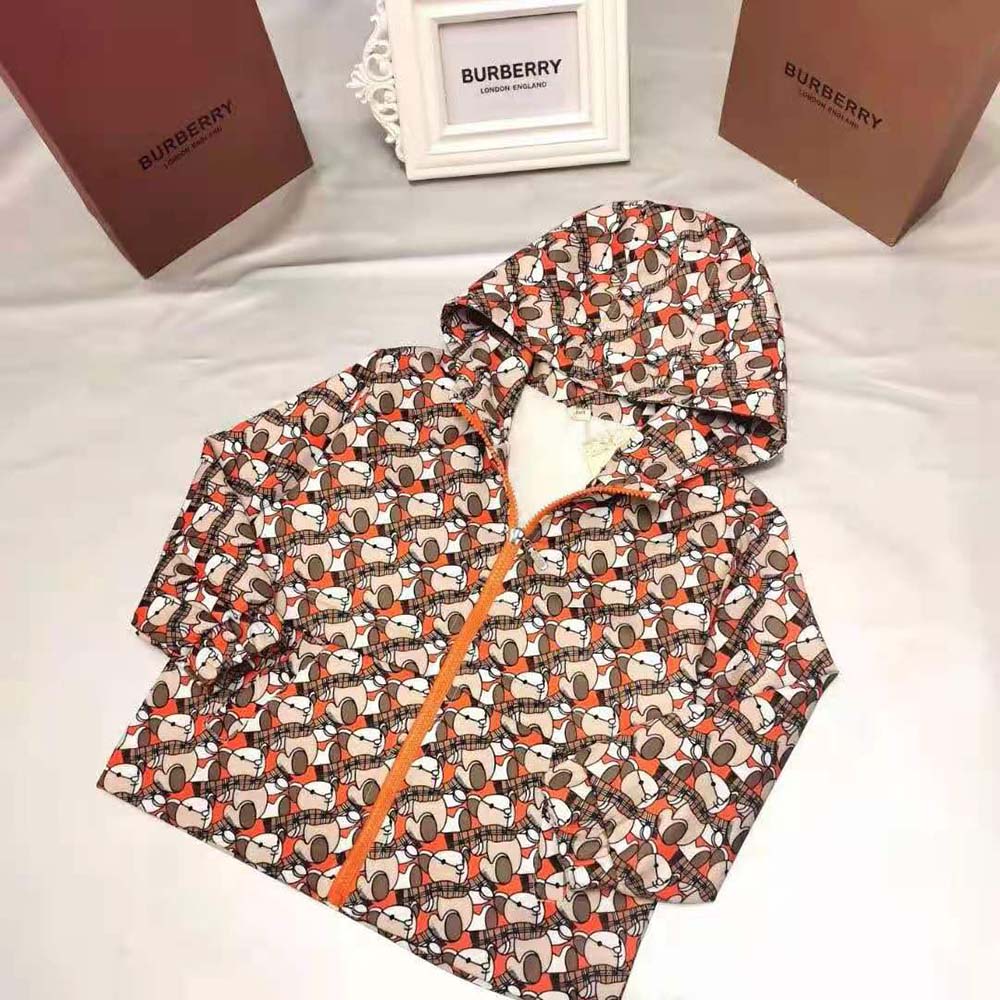 Burberry Kids’ Thomas Bear Print Cotton Hooded Jacket - image 5