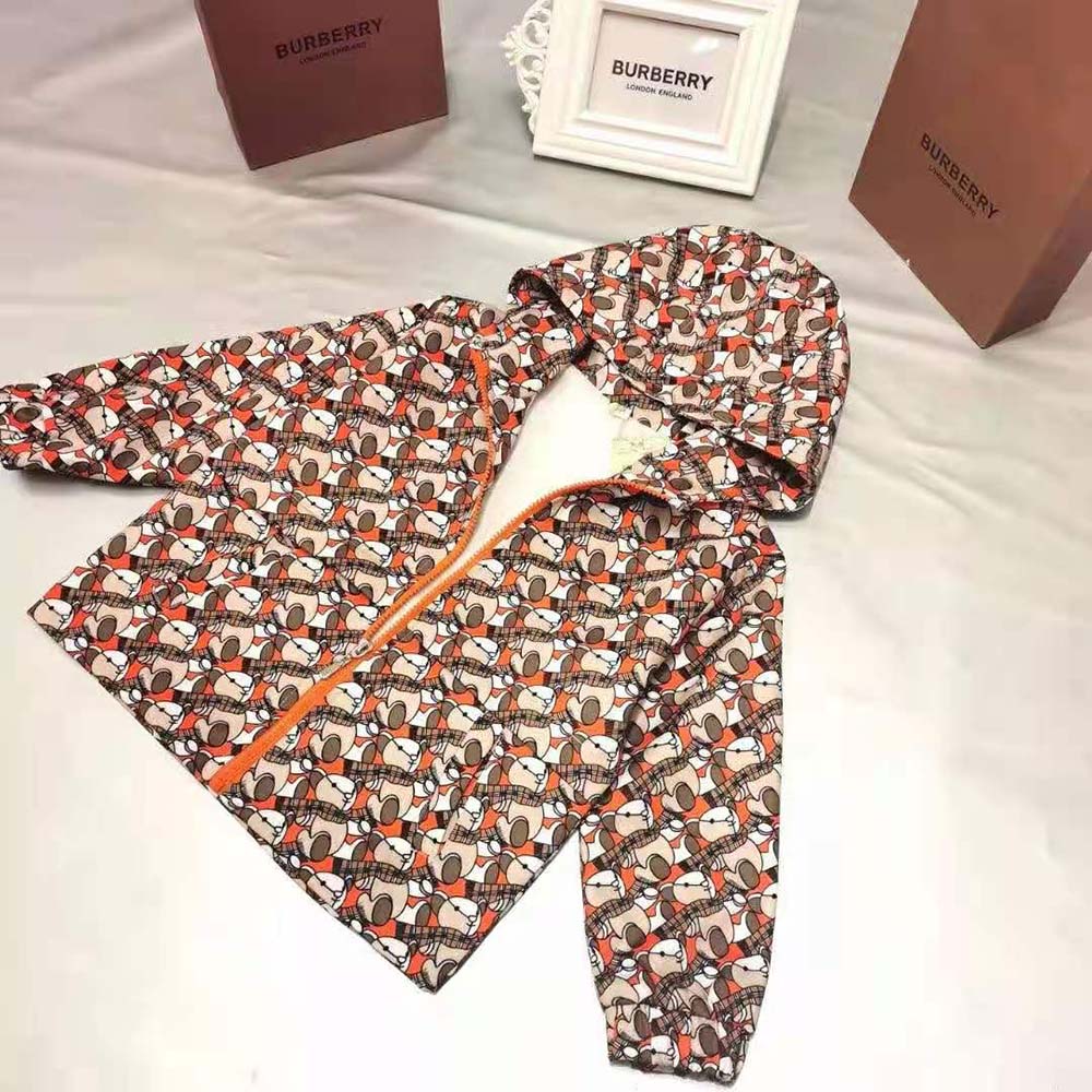 Burberry Kids’ Thomas Bear Print Cotton Hooded Jacket - image 6
