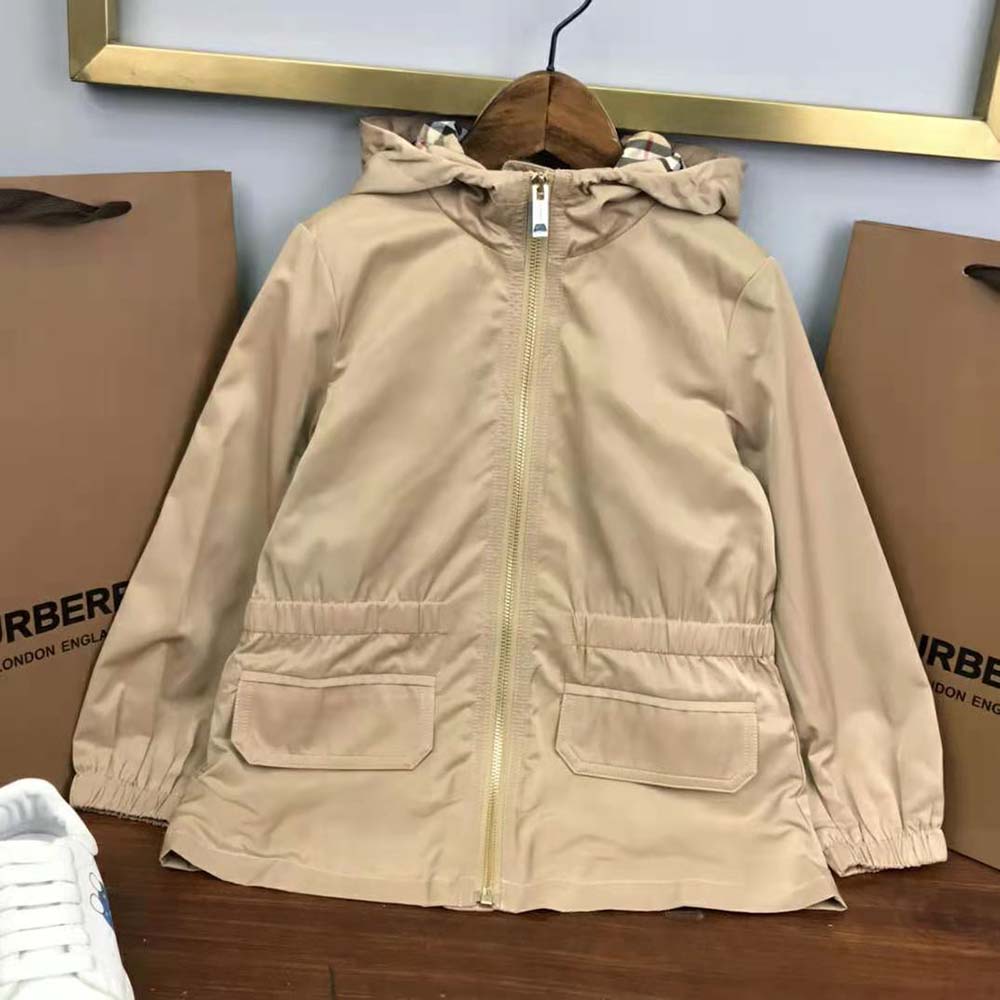 Burberry Kids’ Vintage Check-lined Cotton Hooded Jacket - image 4