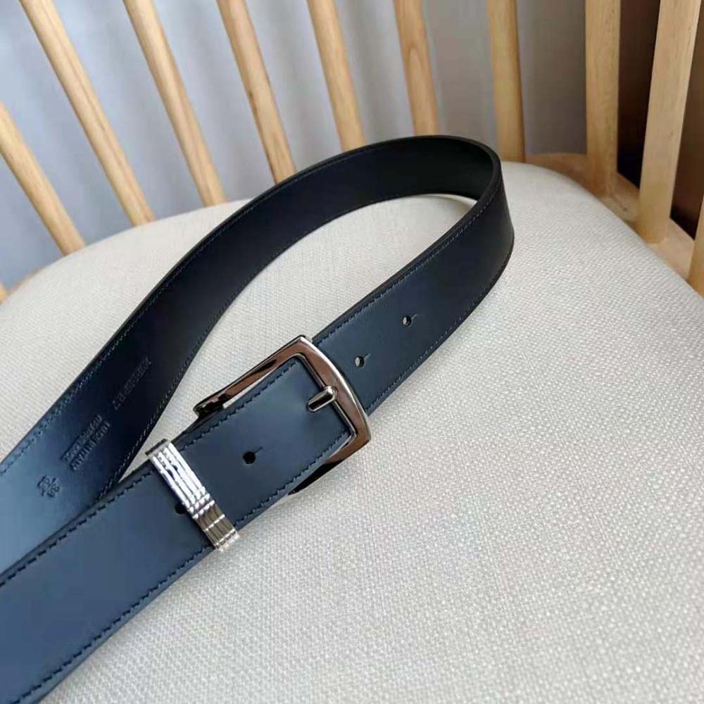 Burberry Men Check and Leather Belt - image 7