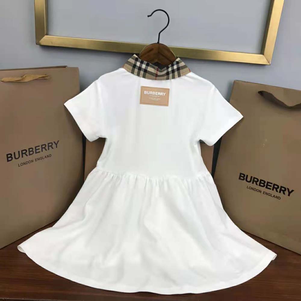 Burberry Toddler Girls’ Check Trim Stretch Cotton Piqué Dress with Bloomers - image 6