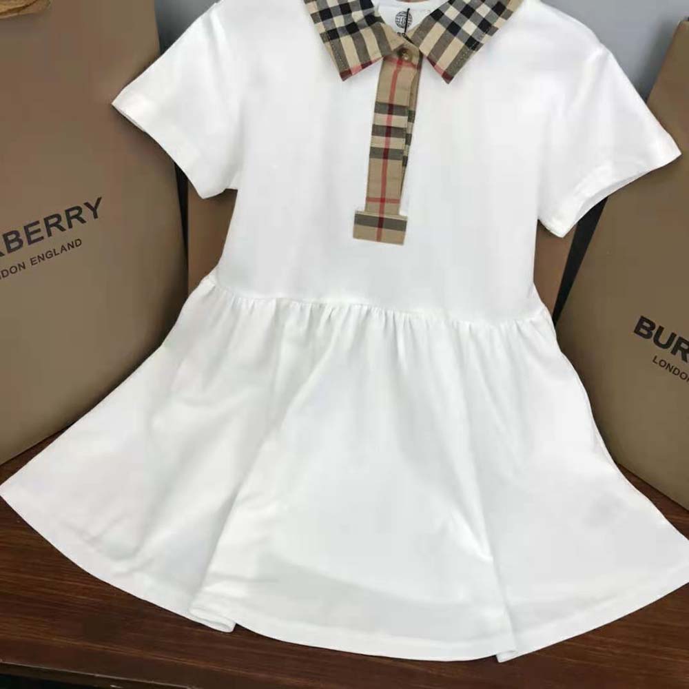 Burberry Toddler Girls’ Check Trim Stretch Cotton Piqué Dress with Bloomers - image 7