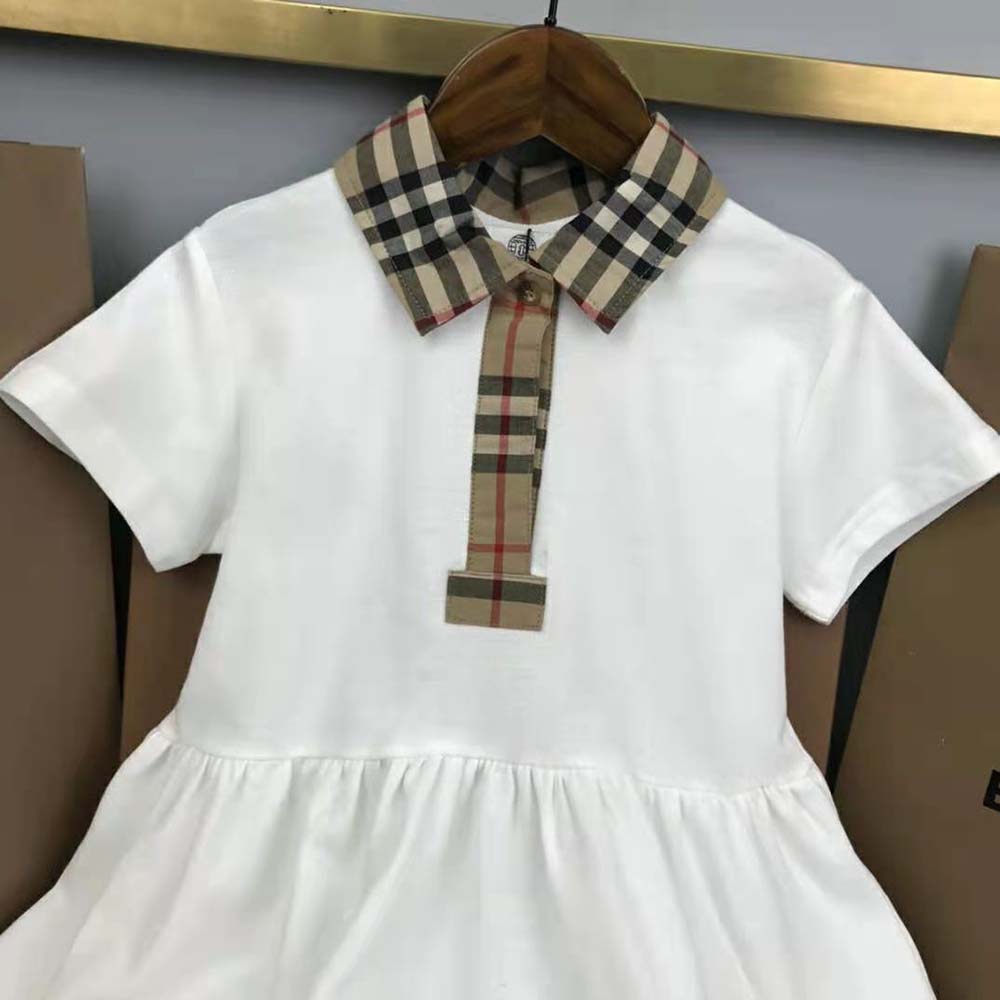 Burberry Toddler Girls’ Check Trim Stretch Cotton Piqué Dress with Bloomers - image 8
