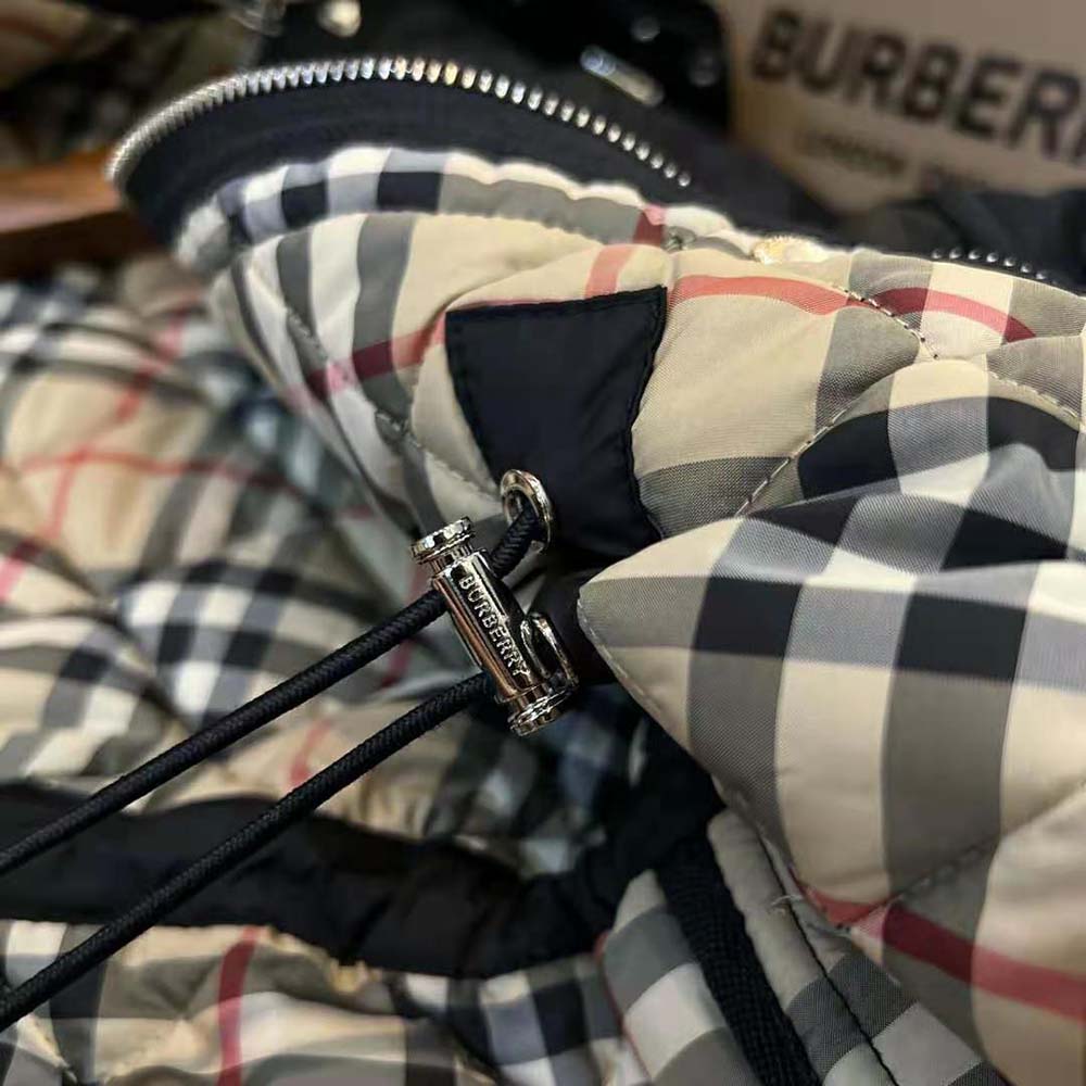 Burberry Women Diamond Quilted Nylon Jacket-Black - image 10