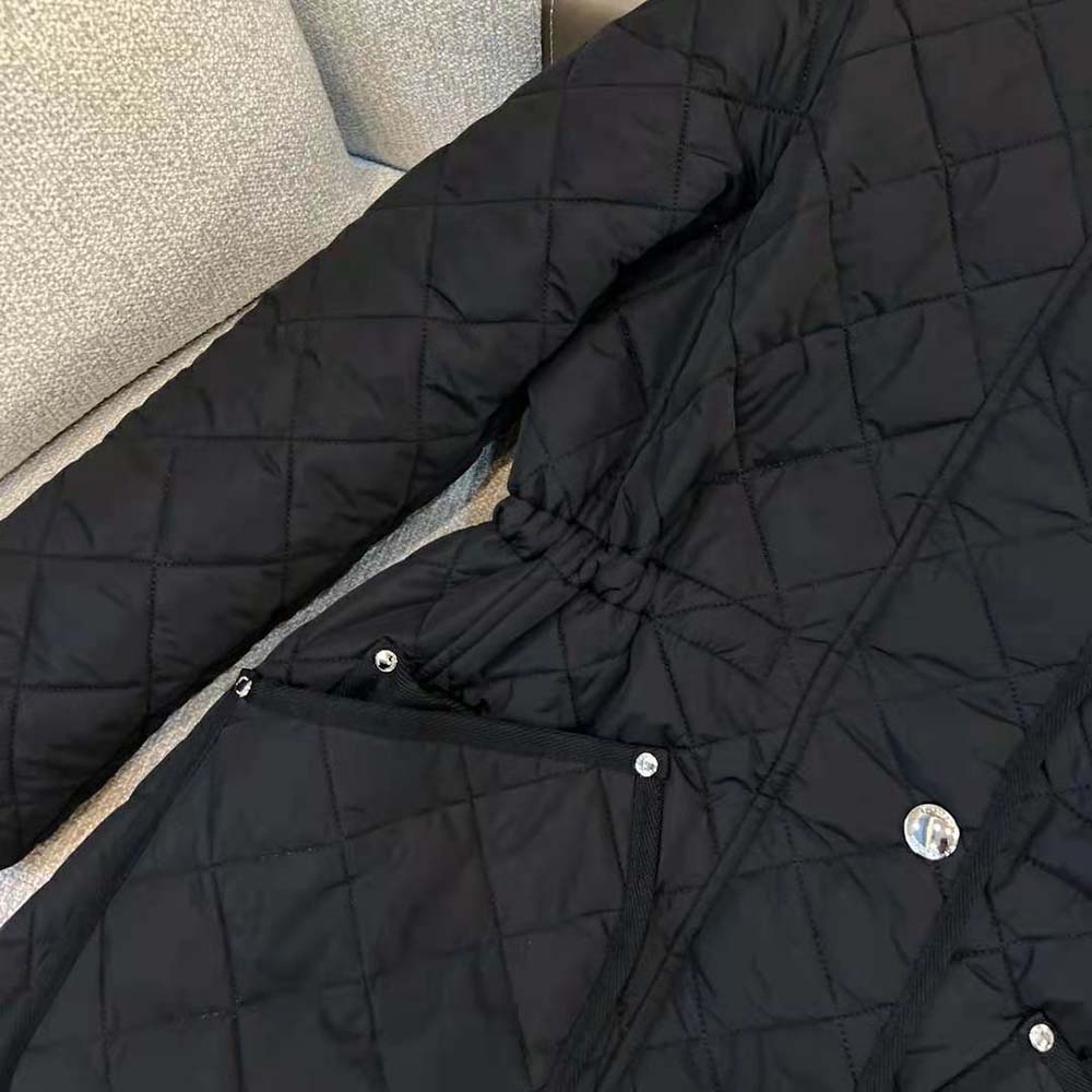 Burberry Women Diamond Quilted Nylon Jacket-Black - image 8