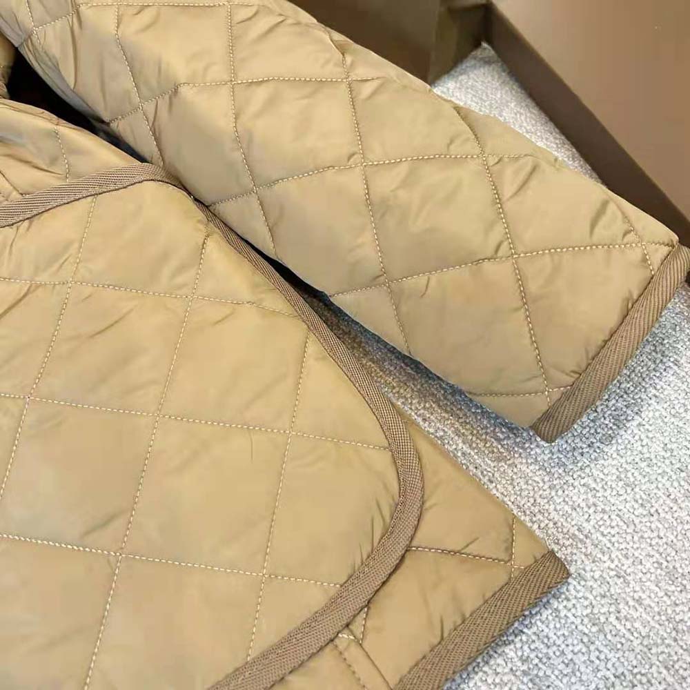 Burberry Women Diamond Quilted Nylon Jacket-Brown - image 7