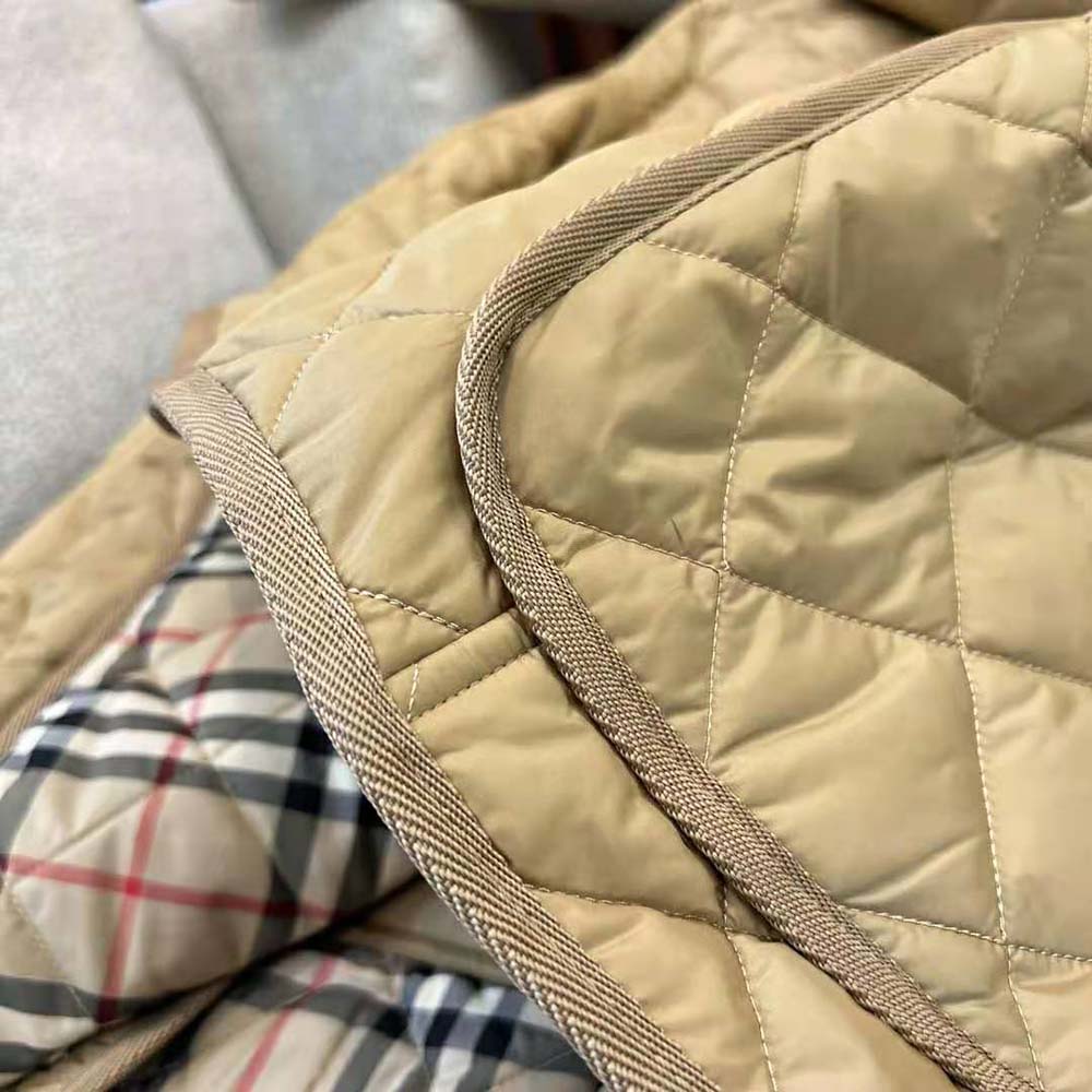 Burberry Women Diamond Quilted Nylon Jacket-Brown - image 10