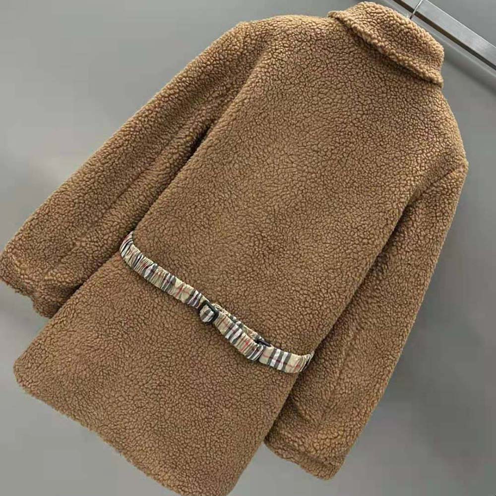 Burberry Women EKD Fleece Jacket-Brown - image 5