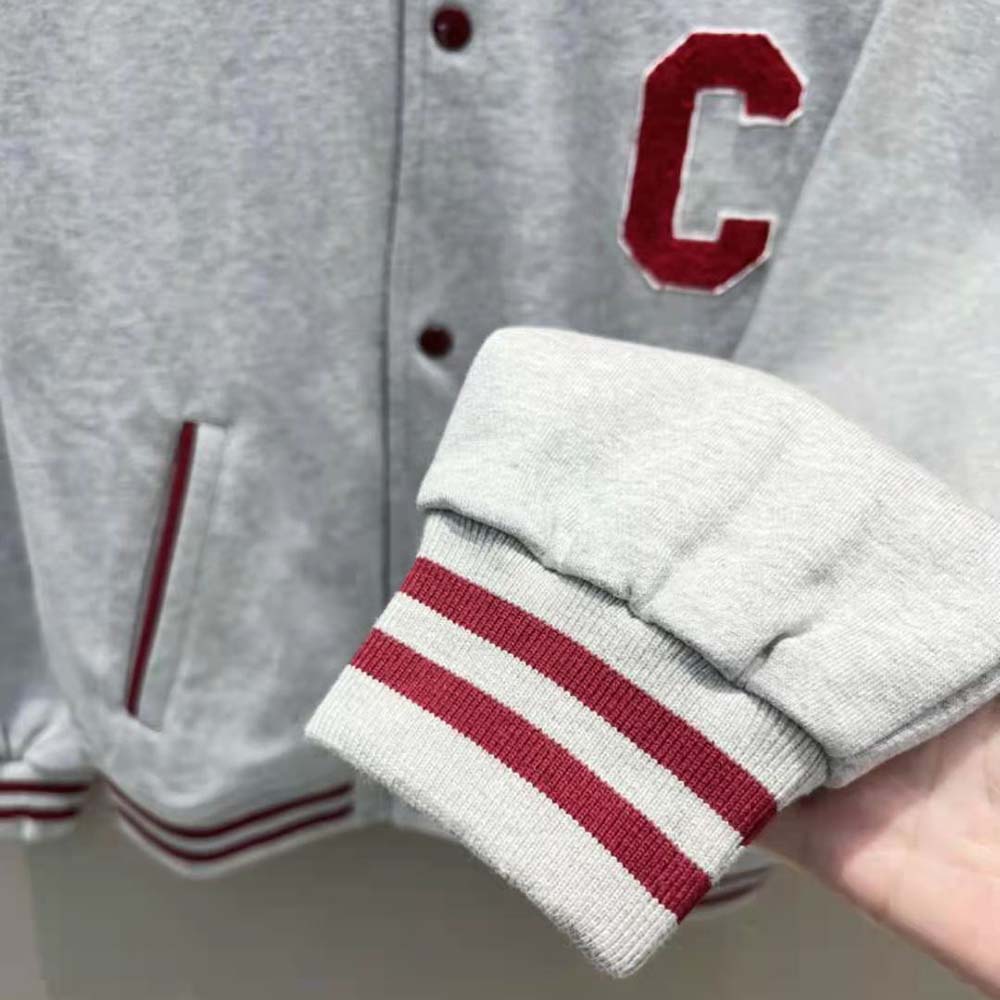 Celine Women Teddy College Jacket in Cotton Fleece - image 9
