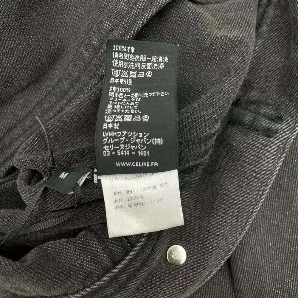 Celine Men Trucker Jacket in Charcoal Wash Denim - image 10