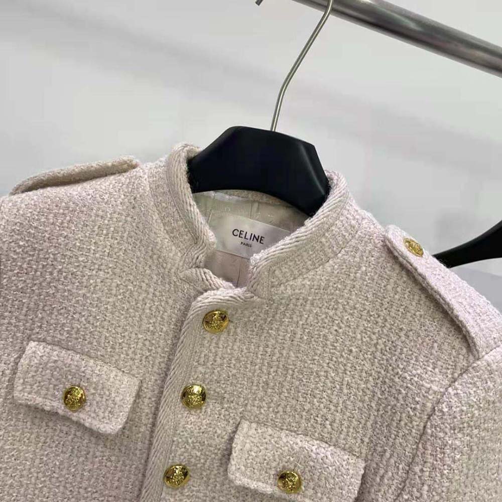 Celine Women Alluré Jacket in Bouclette Natté - image 4