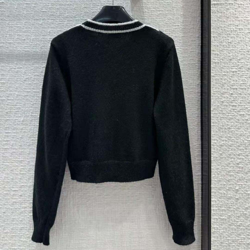 Side profile showing alpaca knit texture of Celine Men Cardigan