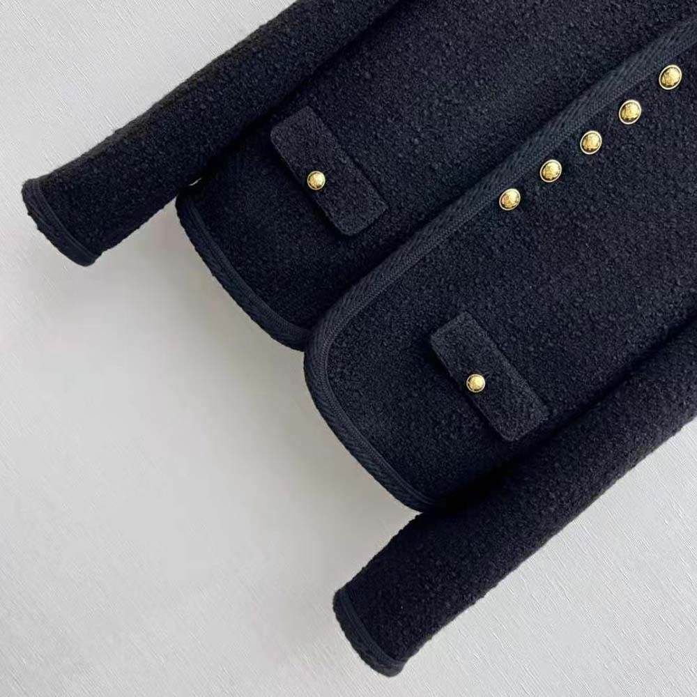Celine Women Chasseur Jacket in Bouclette Natté-Black - image 8
