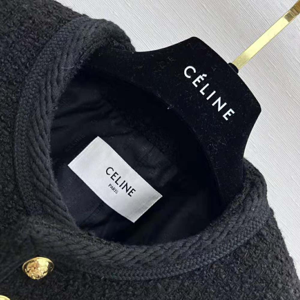 Celine Women Chasseur Jacket in Bouclette Natté-Black - image 7