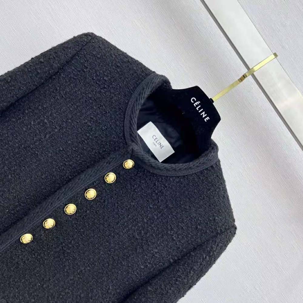 Celine Women Chasseur Jacket in Bouclette Natté-Black - image 5