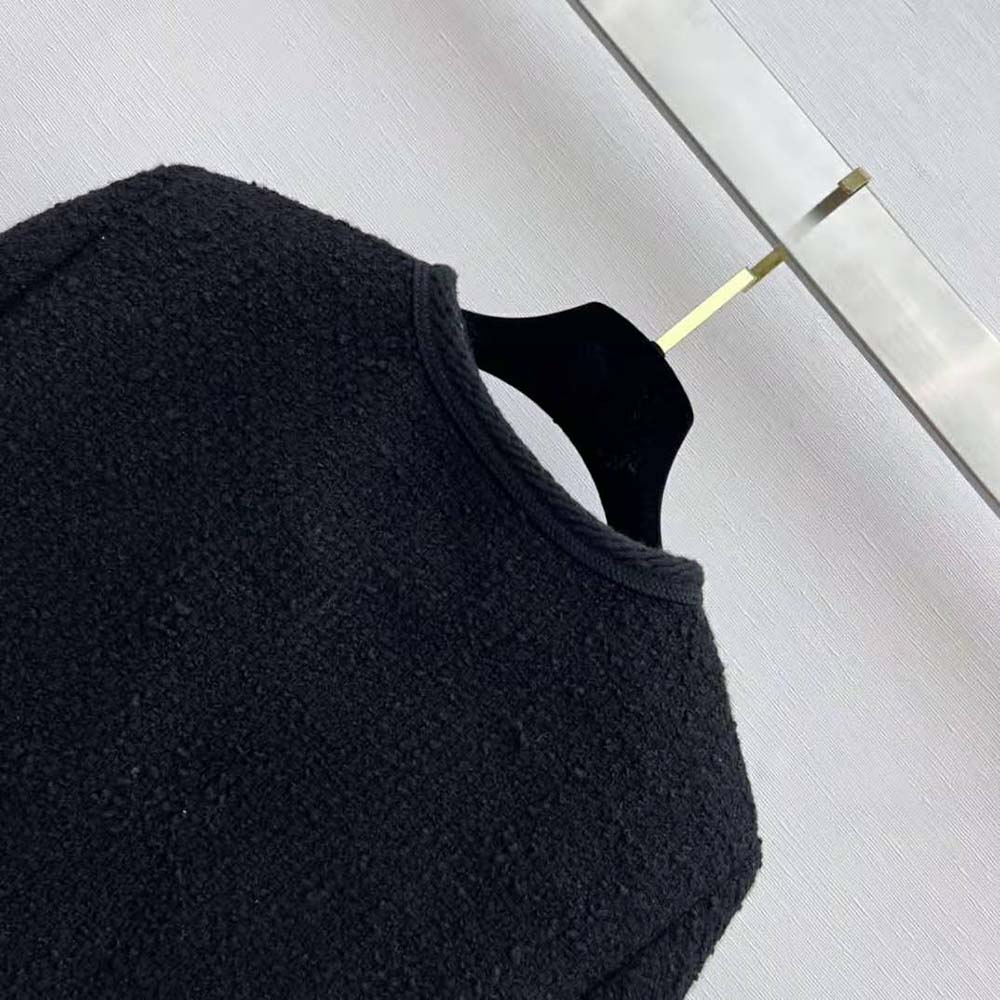 Celine Women Chasseur Jacket in Bouclette Natté-Black - image 6