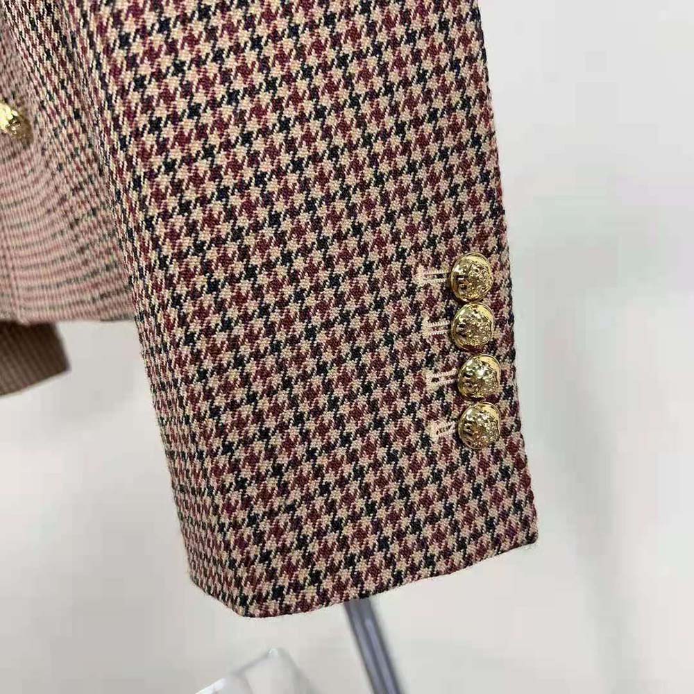 Celine Women Chelsea Jacket in Double Houndstooth Wool - image 8