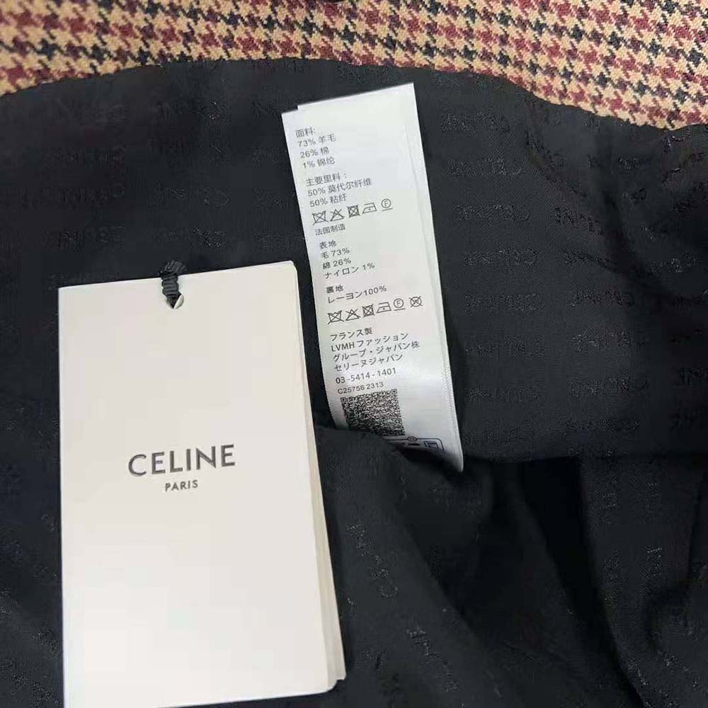 Celine Women Chelsea Jacket in Double Houndstooth Wool - image 9