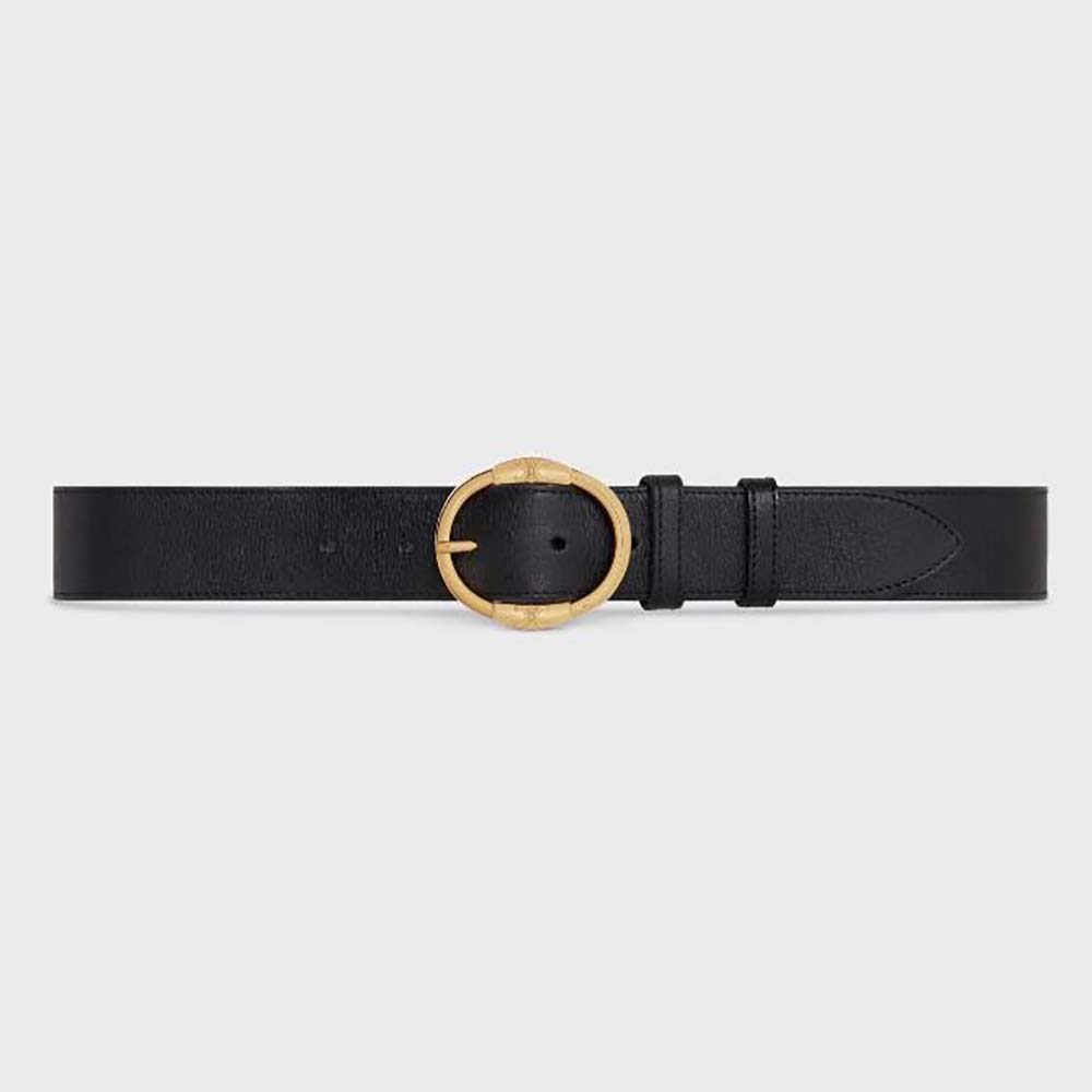 Front view of Celine Women Large Twin Triomphe Belt in Vintage Calfskin