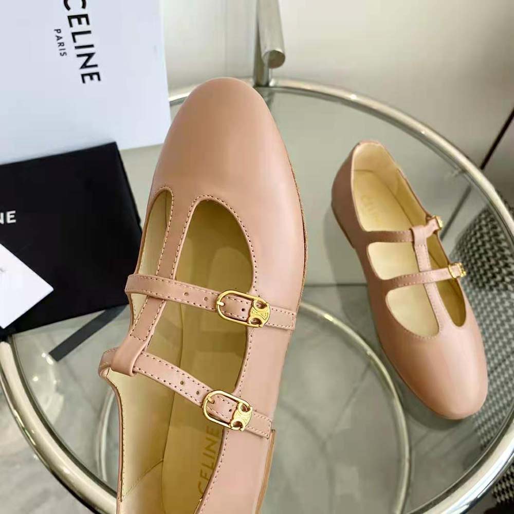 Celine Women Les Ballerines Celine Double Strap Mary Jane in Lambskin - image 6