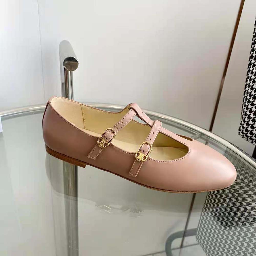 Celine Women Les Ballerines Celine Double Strap Mary Jane in Lambskin - image 7